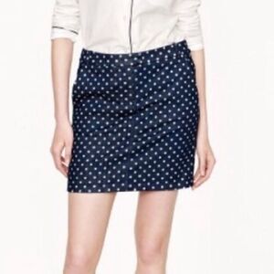 J Crew poka dot mini skirt